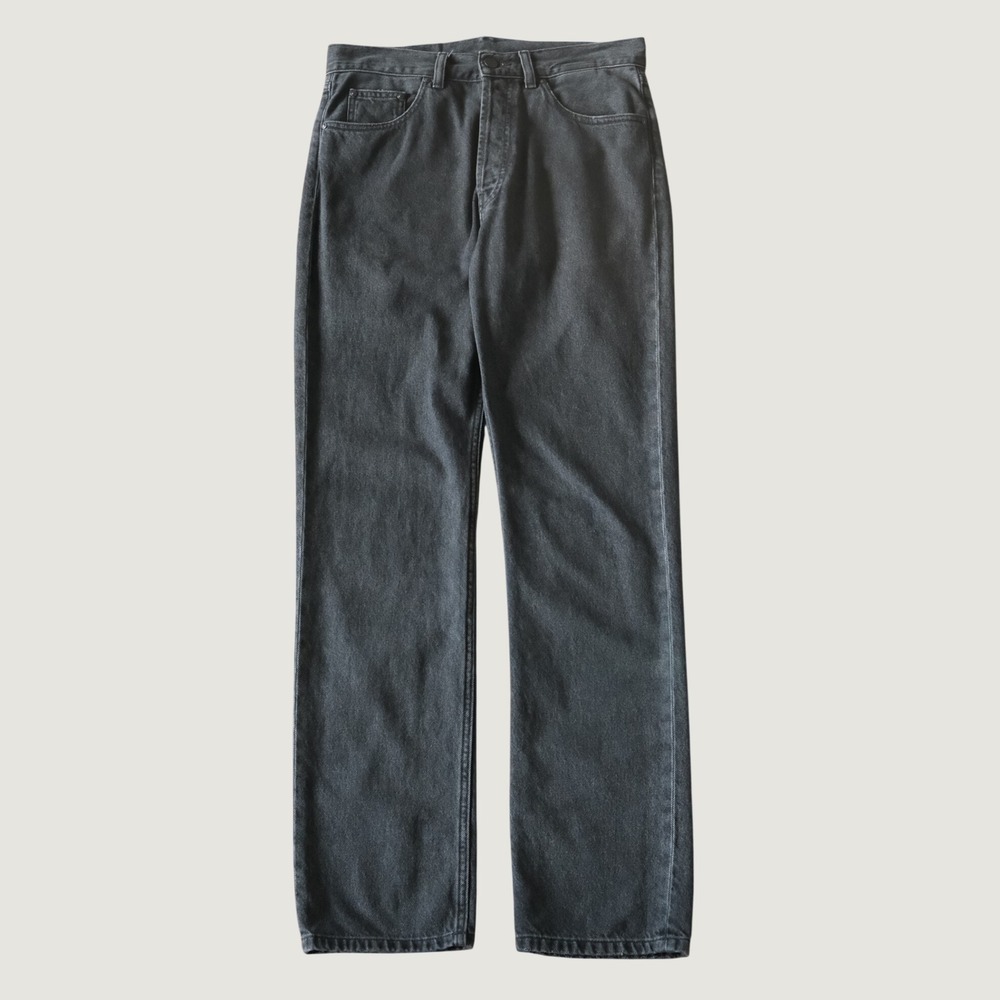 Carhartt WIP Nolan Pant Black Organic Cotton Relaxed Straight Jeans 28 x 32 Mens